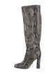 Diane von Furstenberg Snakeskin Animal Print Boots