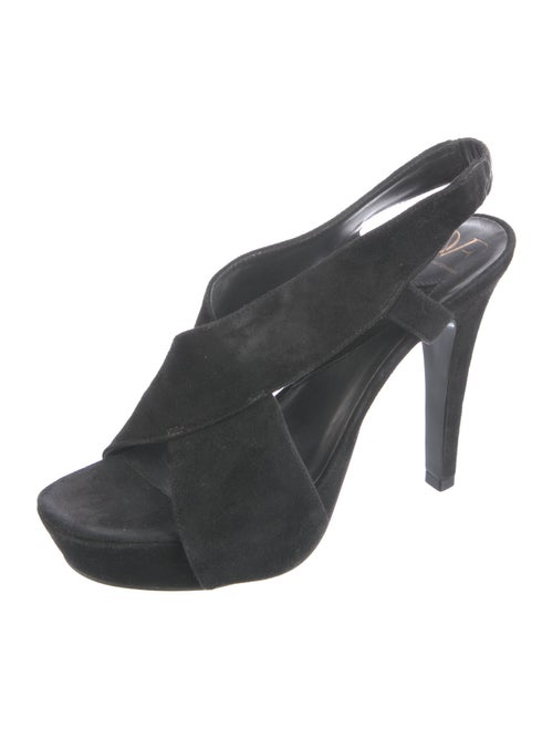 Diane von Furstenberg Suede Slingback Sandals