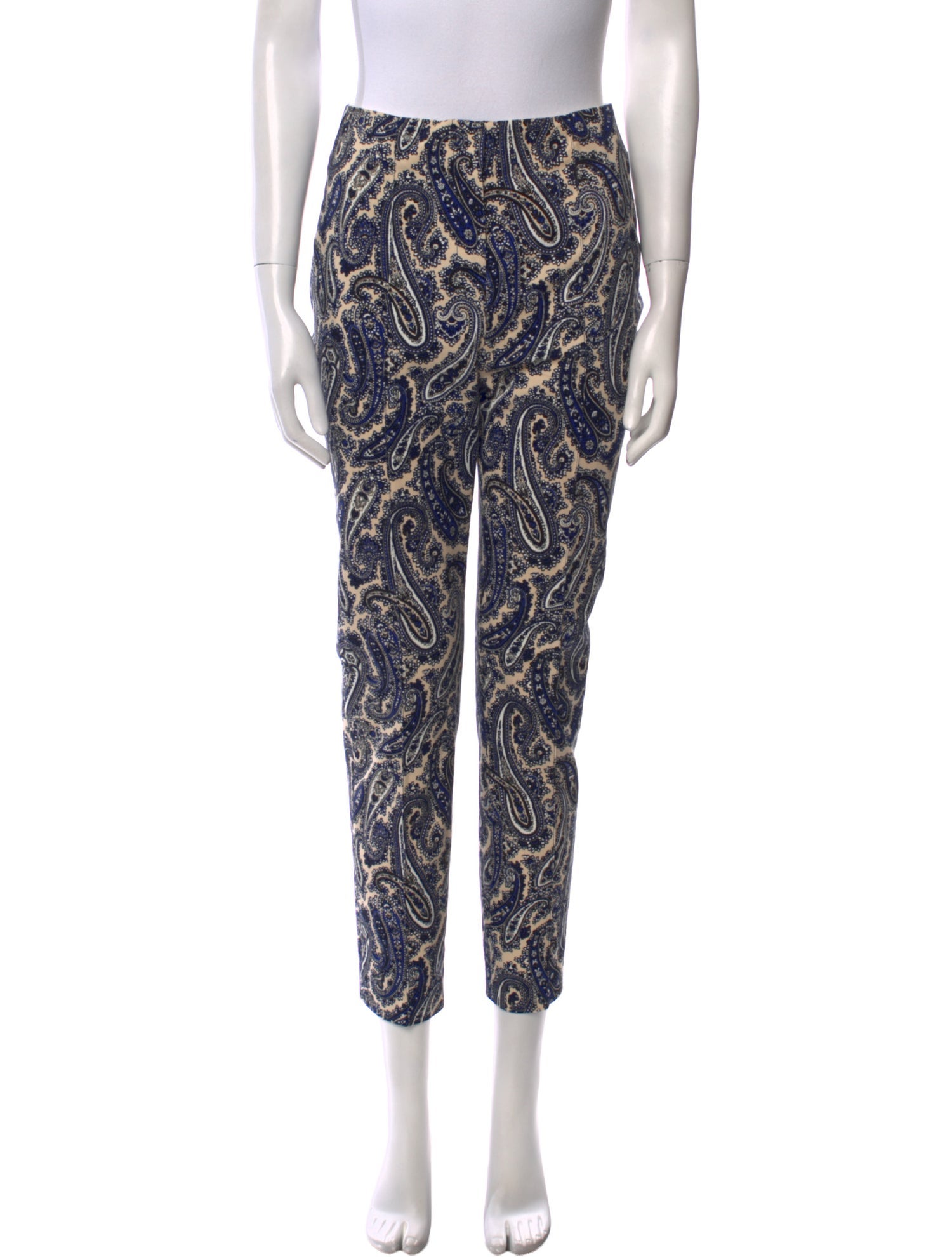 Diane von Furstenberg Paisley Print Skinny Leg Pants