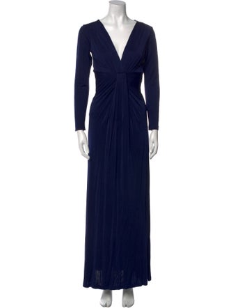 Diane von Furstenberg V-Neck Long Dress