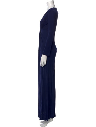 Diane von Furstenberg V-Neck Long Dress