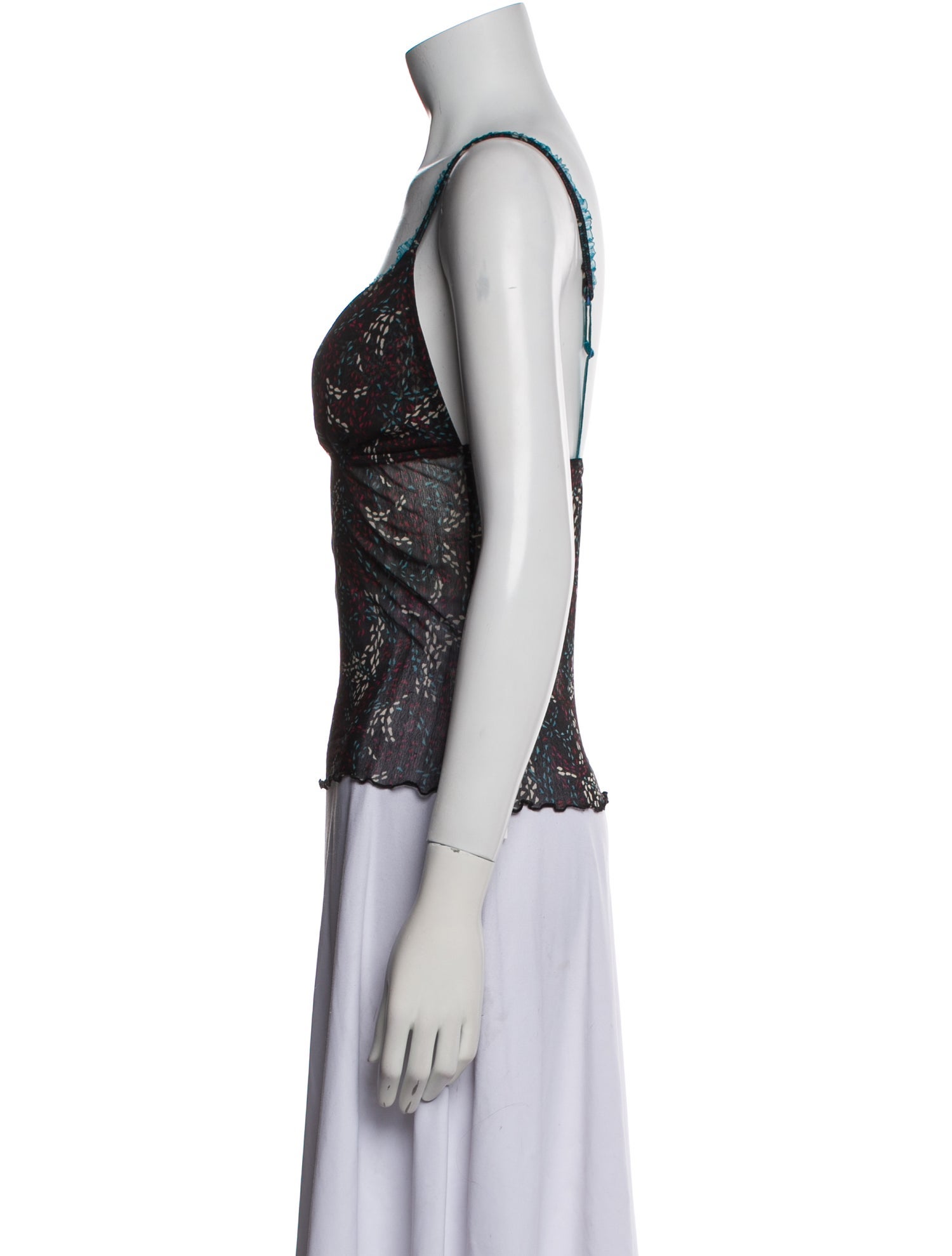 Diane von Furstenberg Silk Lace Pattern Top