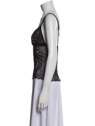 Diane von Furstenberg Silk Lace Pattern Top