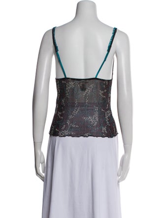 Diane von Furstenberg Silk Lace Pattern Top