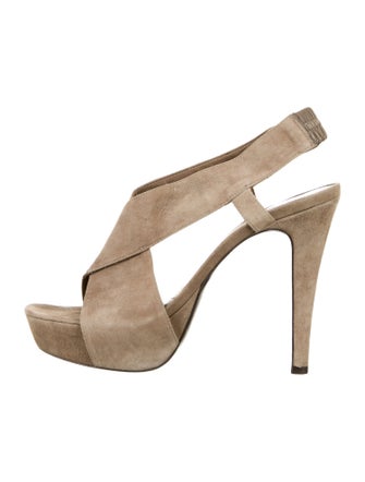 Diane von Furstenberg Suede Slingback Sandals