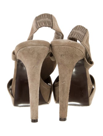 Diane von Furstenberg Suede Slingback Sandals