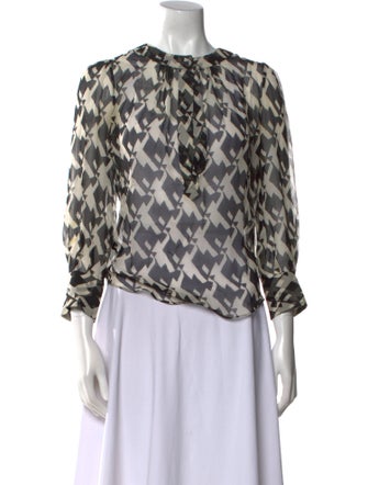 Diane von Furstenberg Silk Printed Blouse
