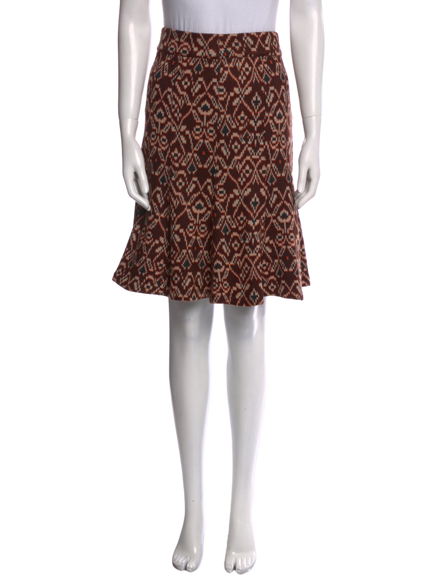 Diane von Furstenberg Printed Knee-Length Skirt
