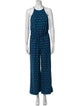 Diane von Furstenberg Printed Crew Neck Jumpsuit