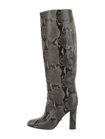 Diane von Furstenberg Snakeskin Animal Print Boots