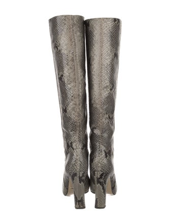 Diane von Furstenberg Snakeskin Animal Print Boots
