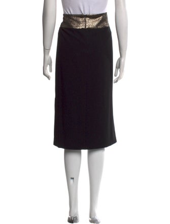 Diane von Furstenberg Glitter Accents Midi Length Skirt
