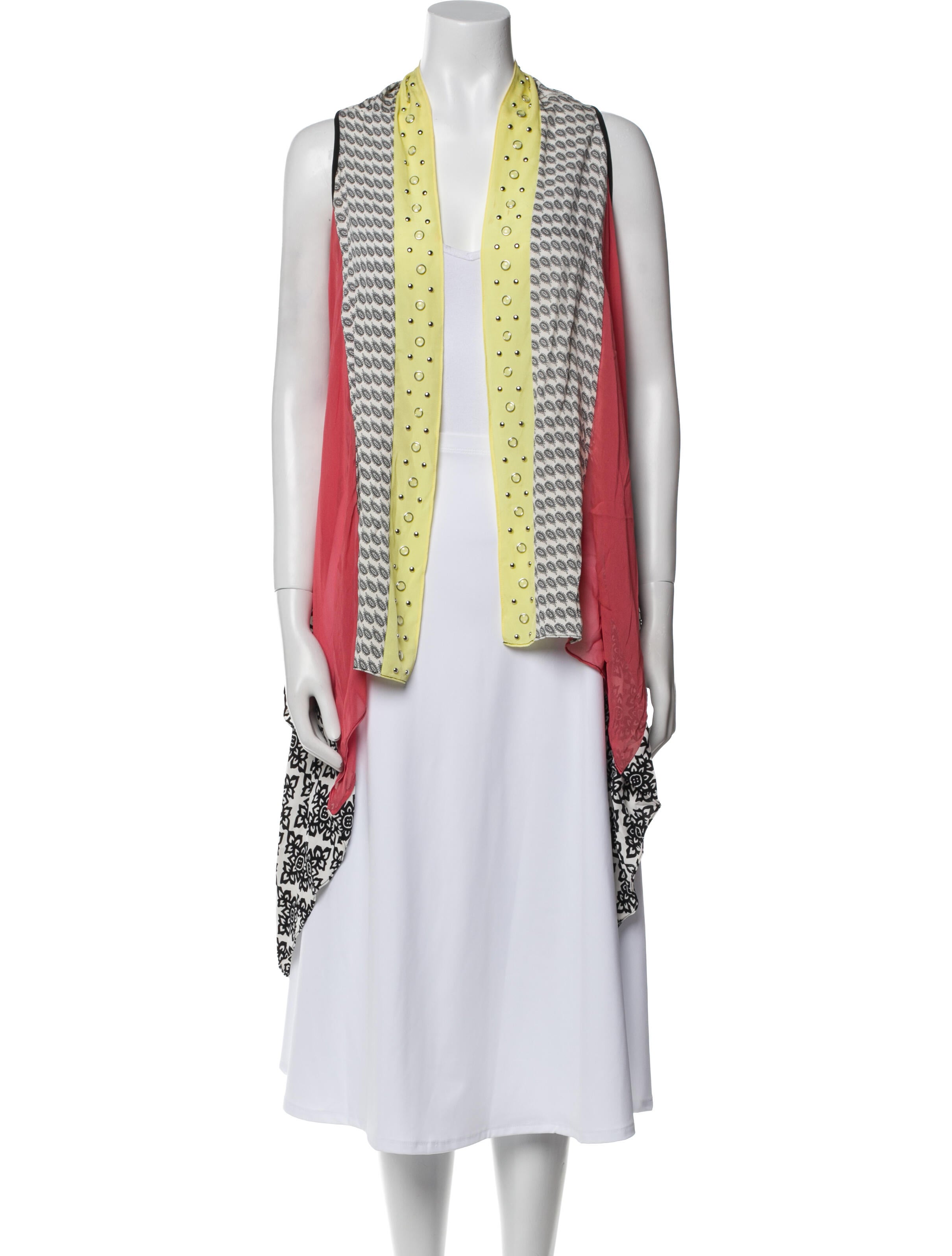 Diane von Furstenberg Silk Striped Vest