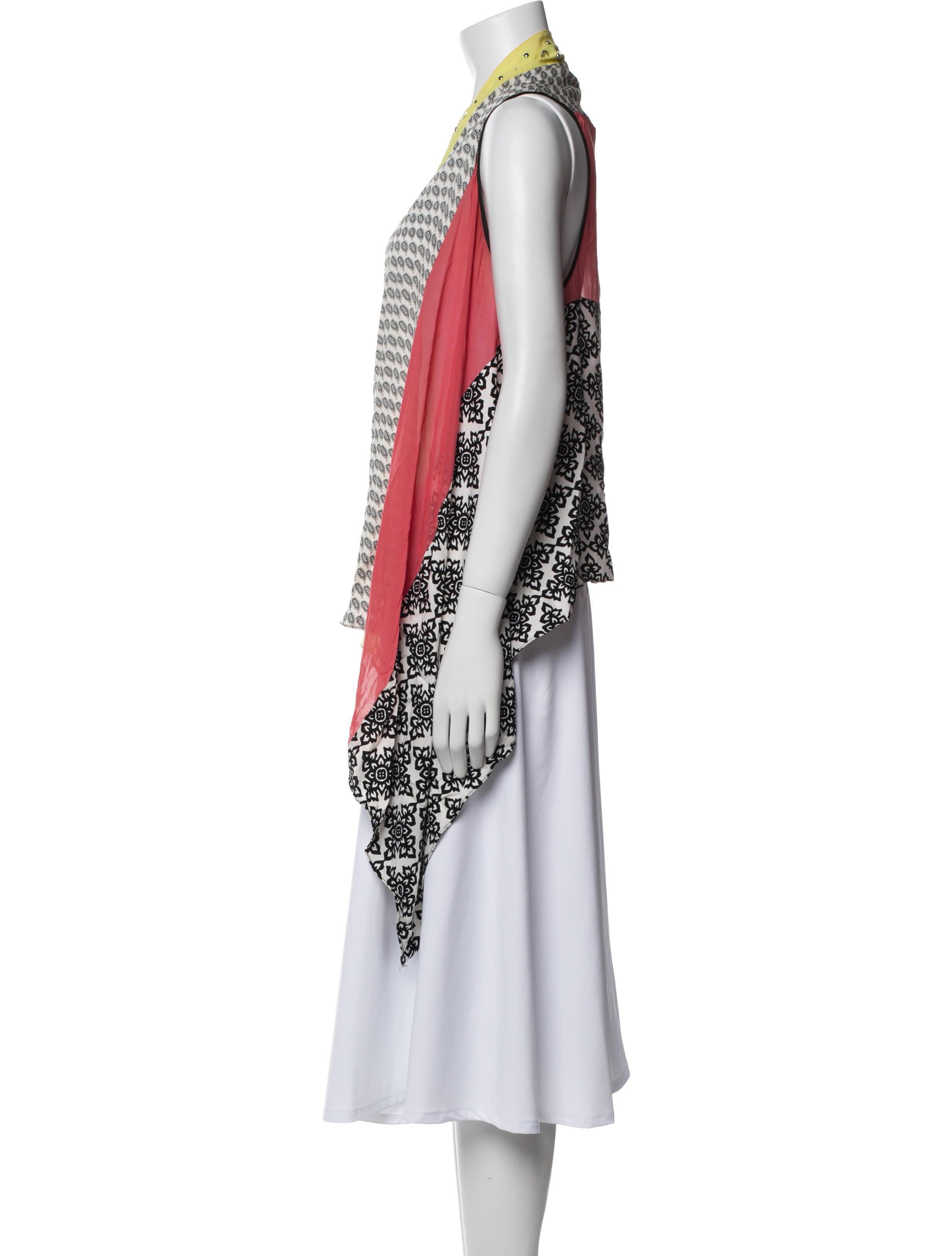 Diane von Furstenberg Silk Striped Vest