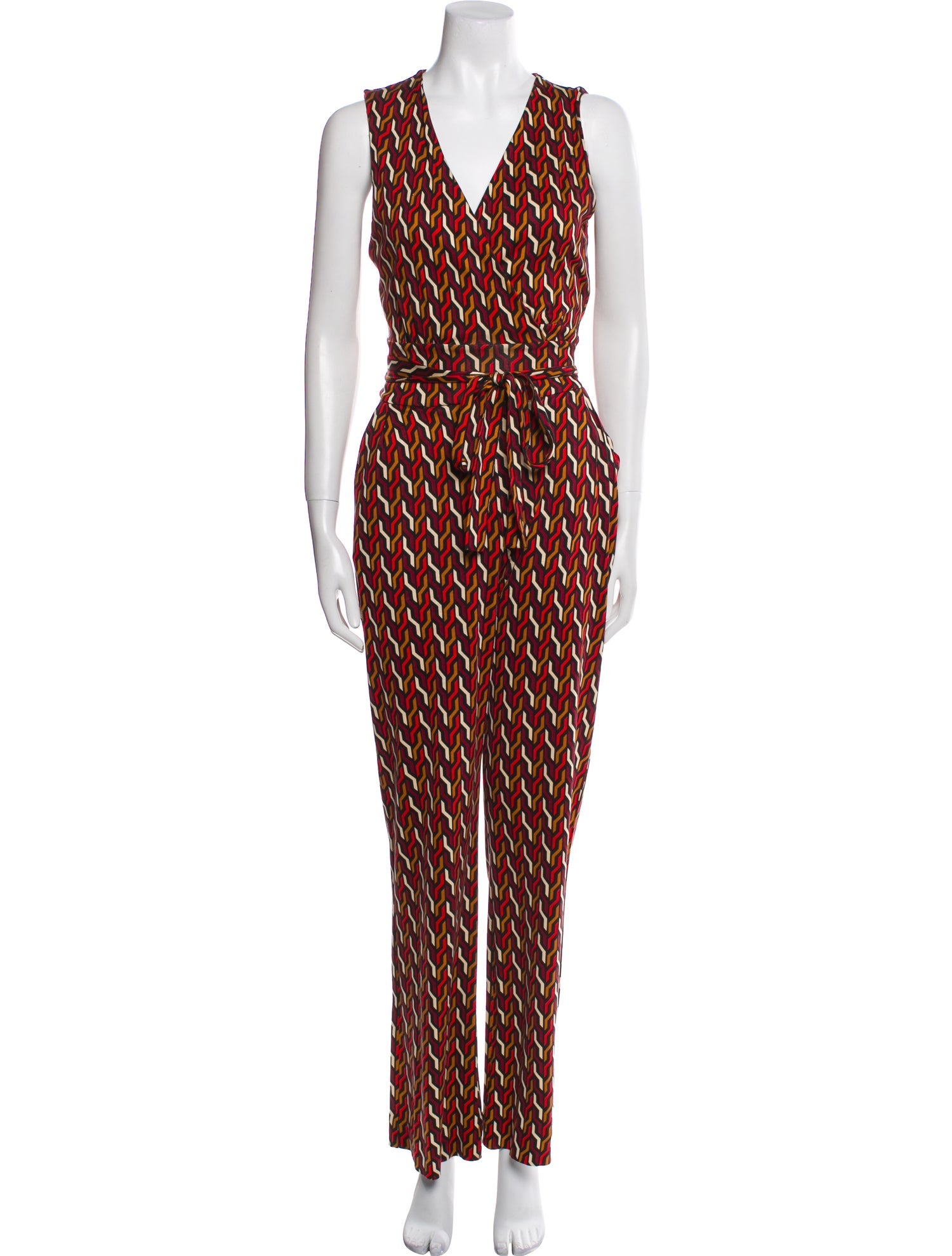 Diane von Furstenberg Silk Printed Jumpsuit