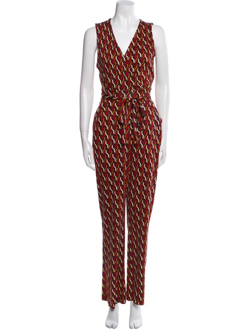 Diane von Furstenberg Silk Printed Jumpsuit
