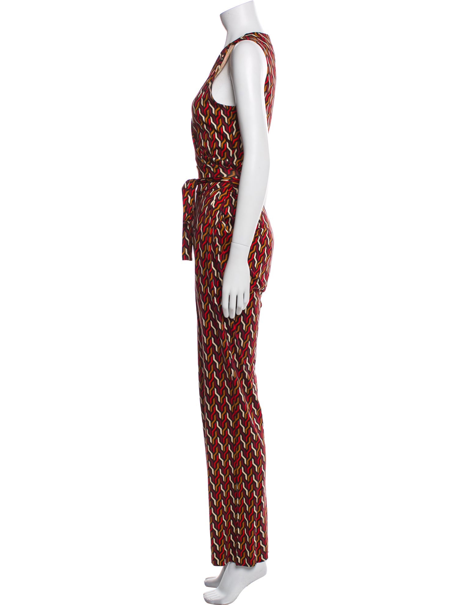 Diane von Furstenberg Silk Printed Jumpsuit