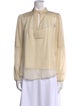 Diane von Furstenberg Mock Neck Long Sleeve Blouse