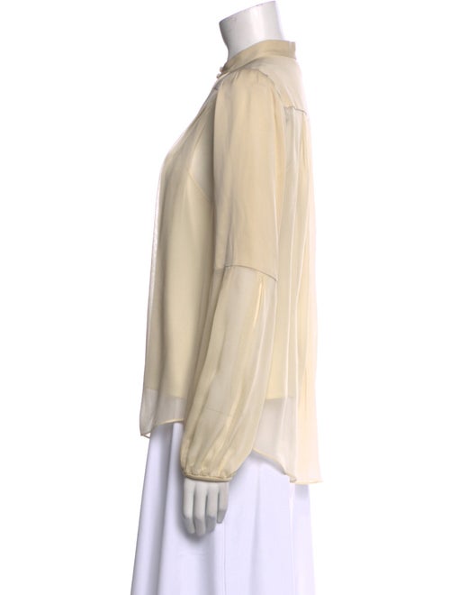 Diane von Furstenberg Mock Neck Long Sleeve Blouse