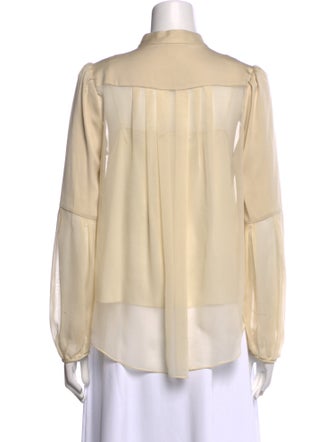 Diane von Furstenberg Mock Neck Long Sleeve Blouse
