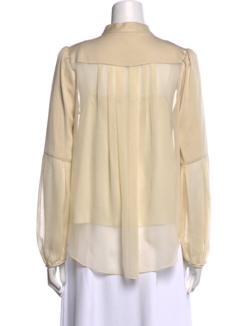 Diane von Furstenberg Mock Neck Long Sleeve Blouse