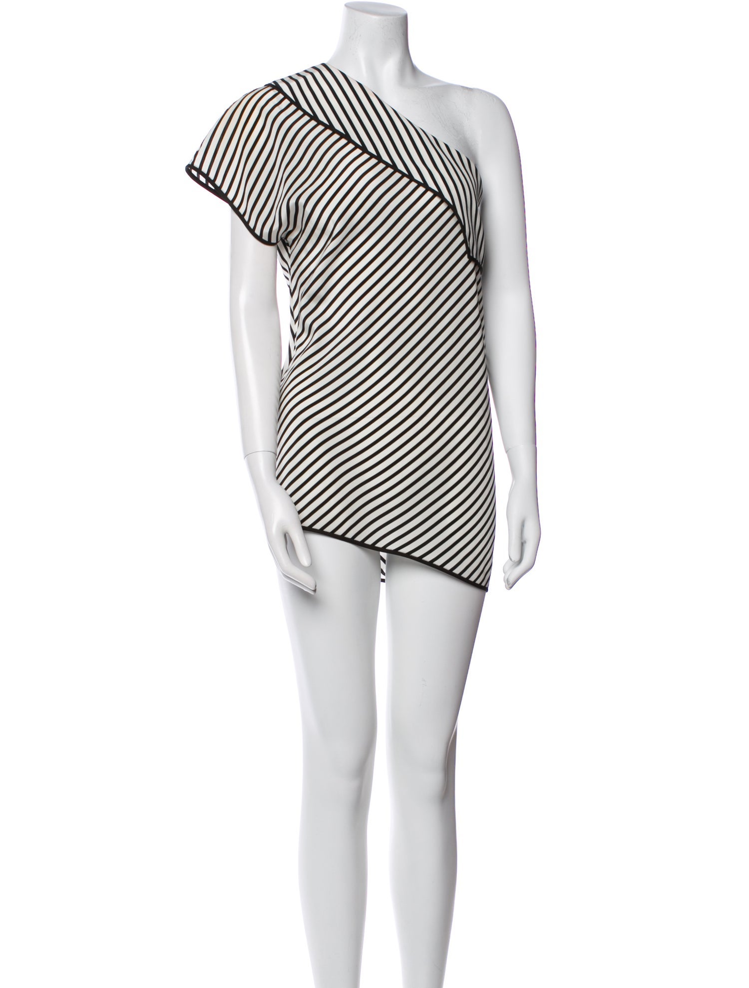 Diane von Furstenberg Silk Striped Bodysuit