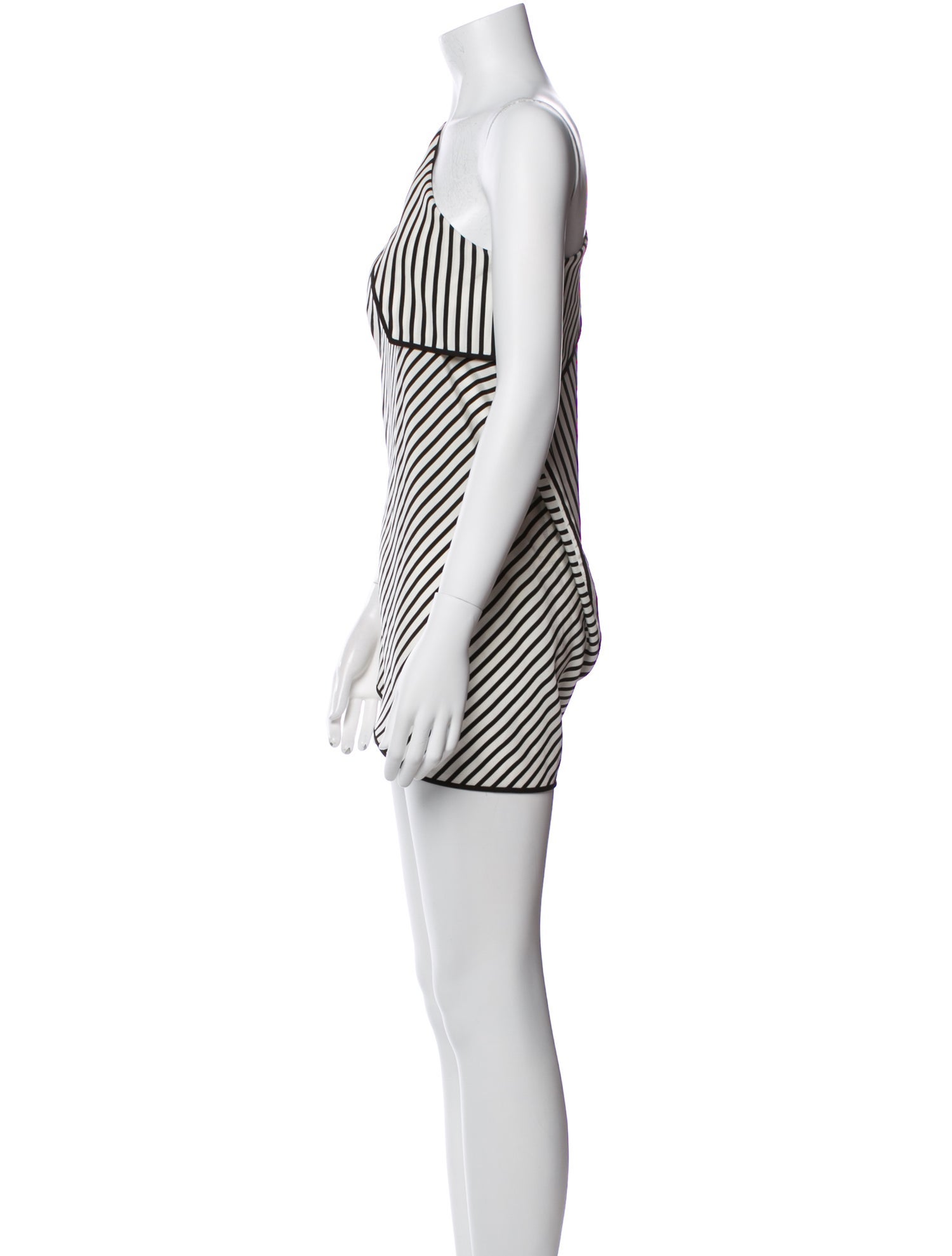 Diane von Furstenberg Silk Striped Bodysuit