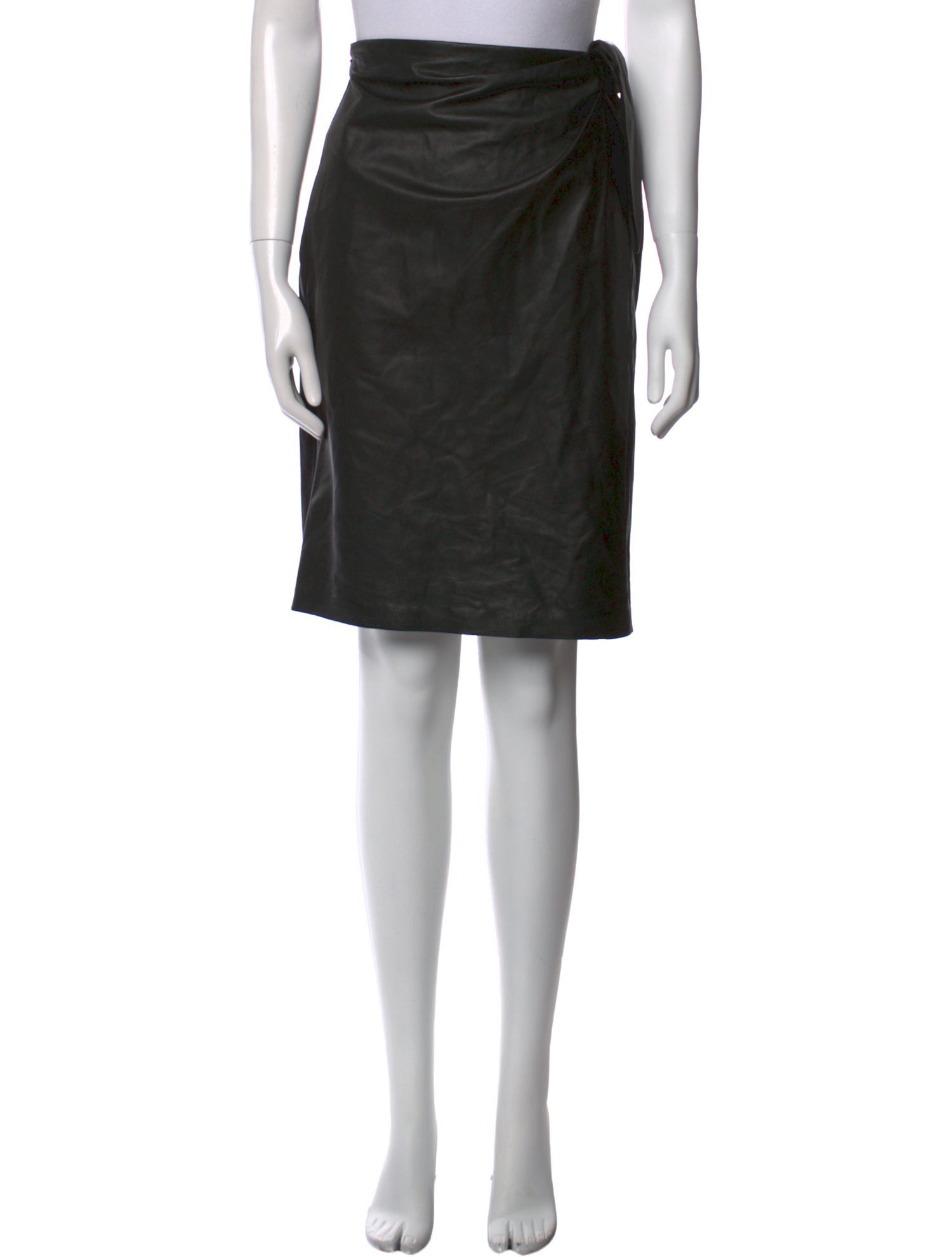 Diane von Furstenberg Lamb Leather Knee-Length Skirt w/ Tags