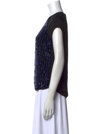 Diane von Furstenberg Printed Crew Neck Top