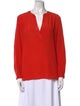 Diane von Furstenberg Silk V-Neck Blouse