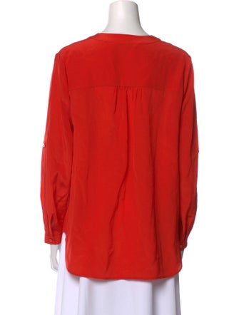 Diane von Furstenberg Silk V-Neck Blouse