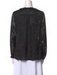 Diane von Furstenberg V-Neck Long Sleeve Blouse