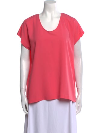 Diane von Furstenberg Scoop Neck Short Sleeve T-Shirt