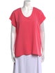 Diane von Furstenberg Scoop Neck Short Sleeve T-Shirt