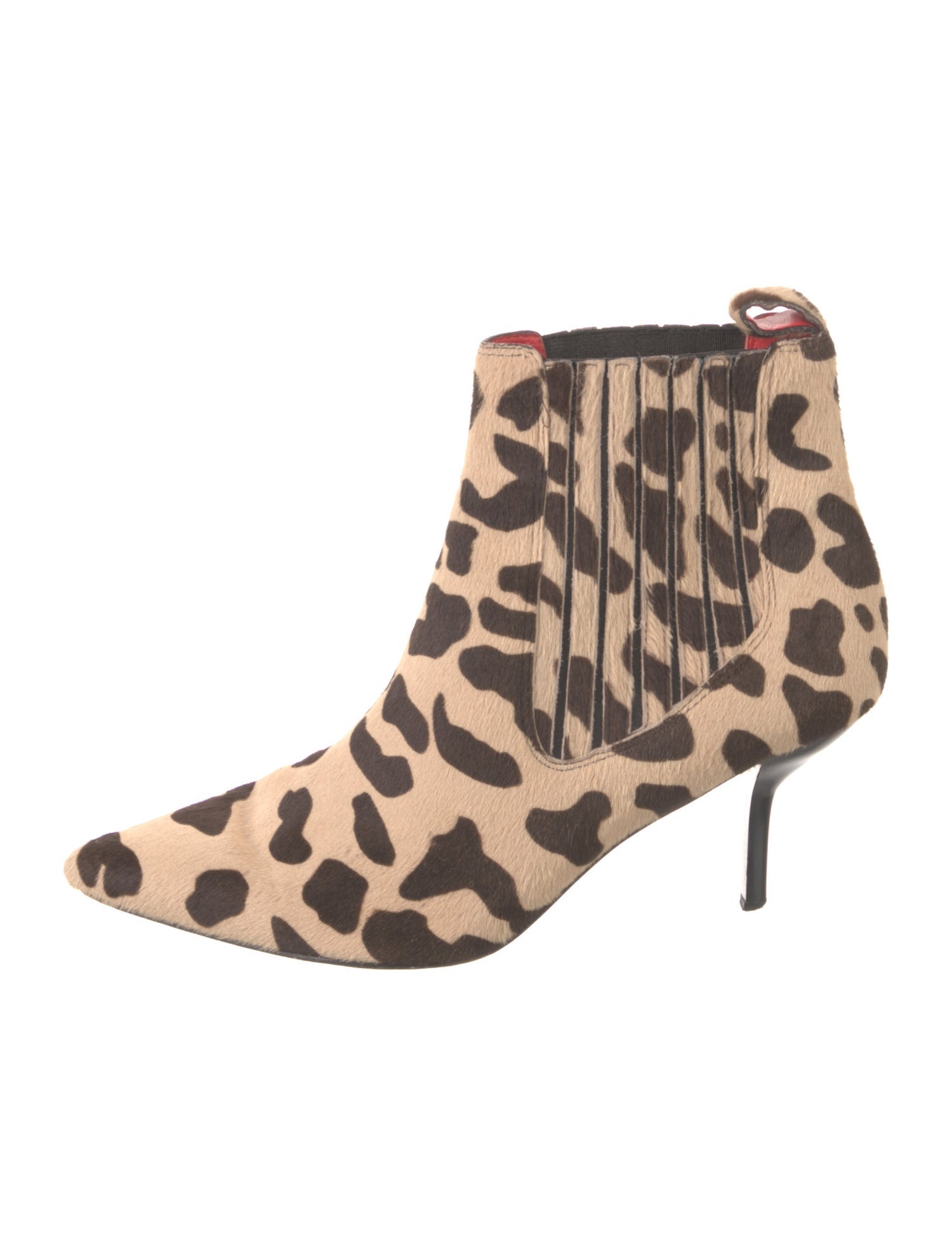 Diane von Furstenberg Ponyhair Animal Print Chelsea Boots
