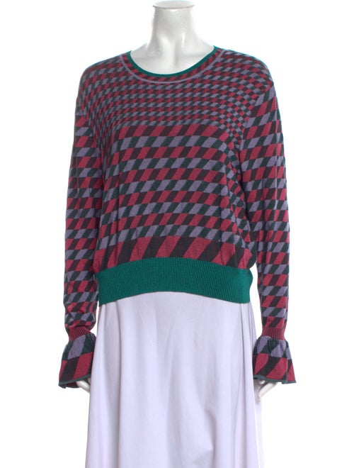 Diane von Furstenberg Printed Crew Neck Sweater