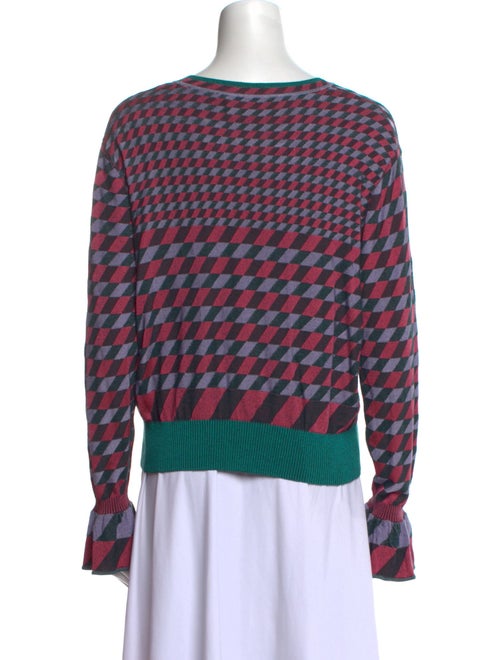 Diane von Furstenberg Printed Crew Neck Sweater