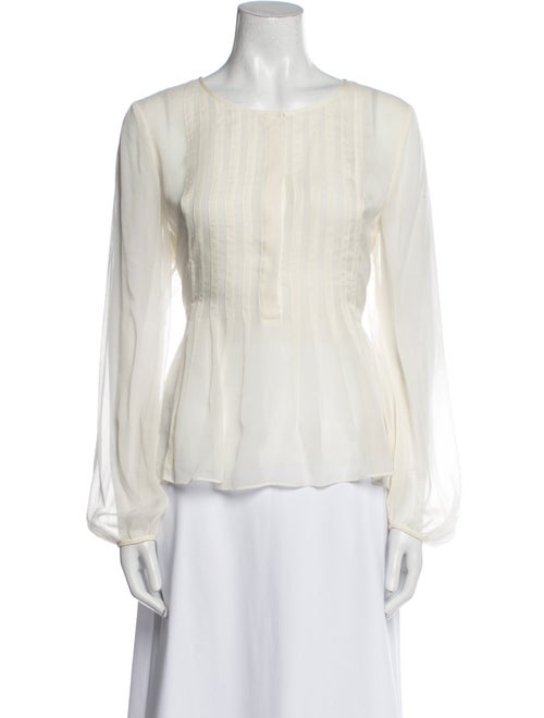Diane von Furstenberg Silk Scoop Neck Blouse
