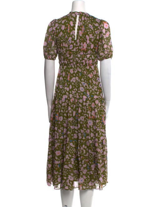 Diane von Furstenberg Floral Print Midi Length Dress