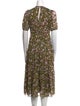 Diane von Furstenberg Floral Print Midi Length Dress