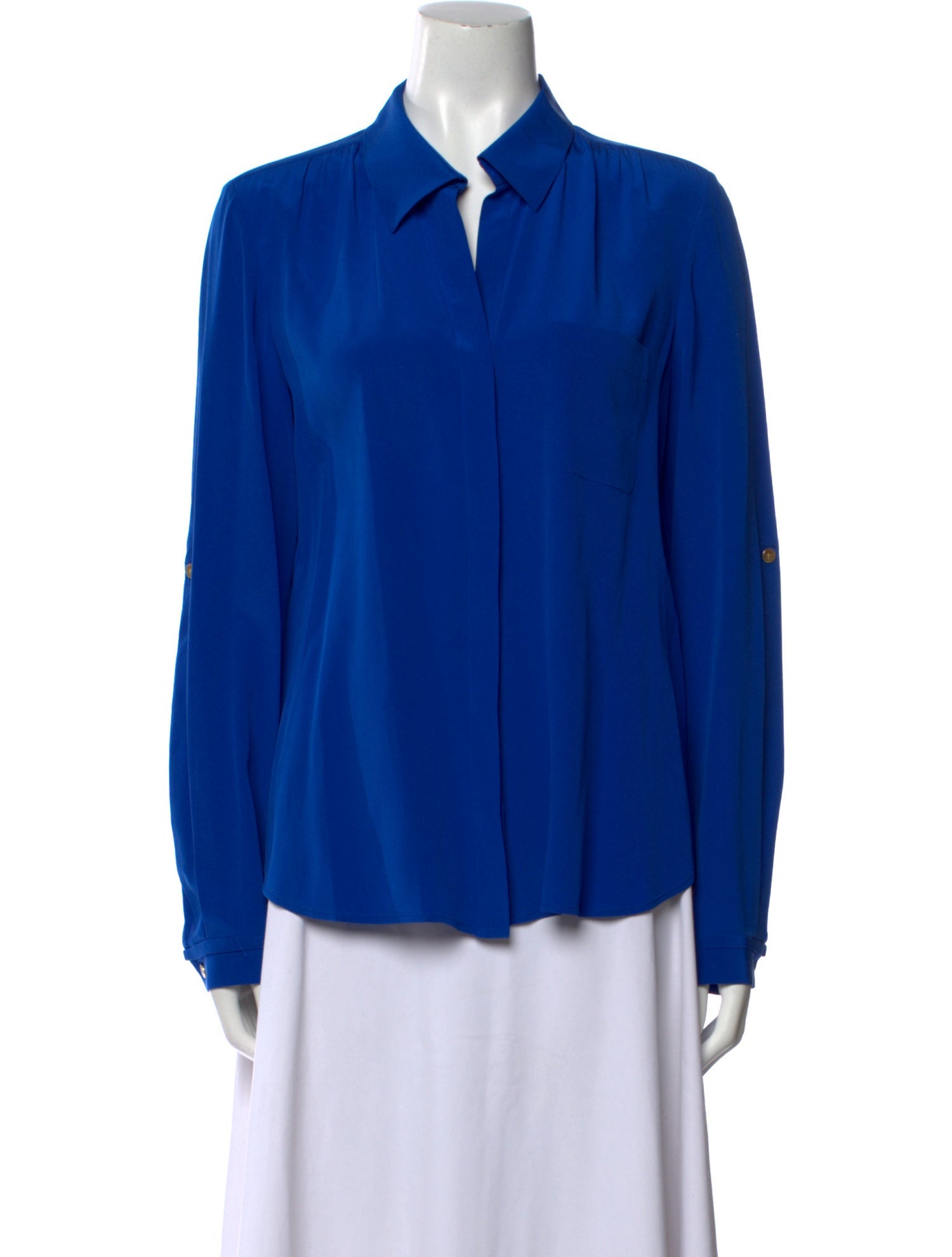 Diane von Furstenberg Silk Long Sleeve Blouse