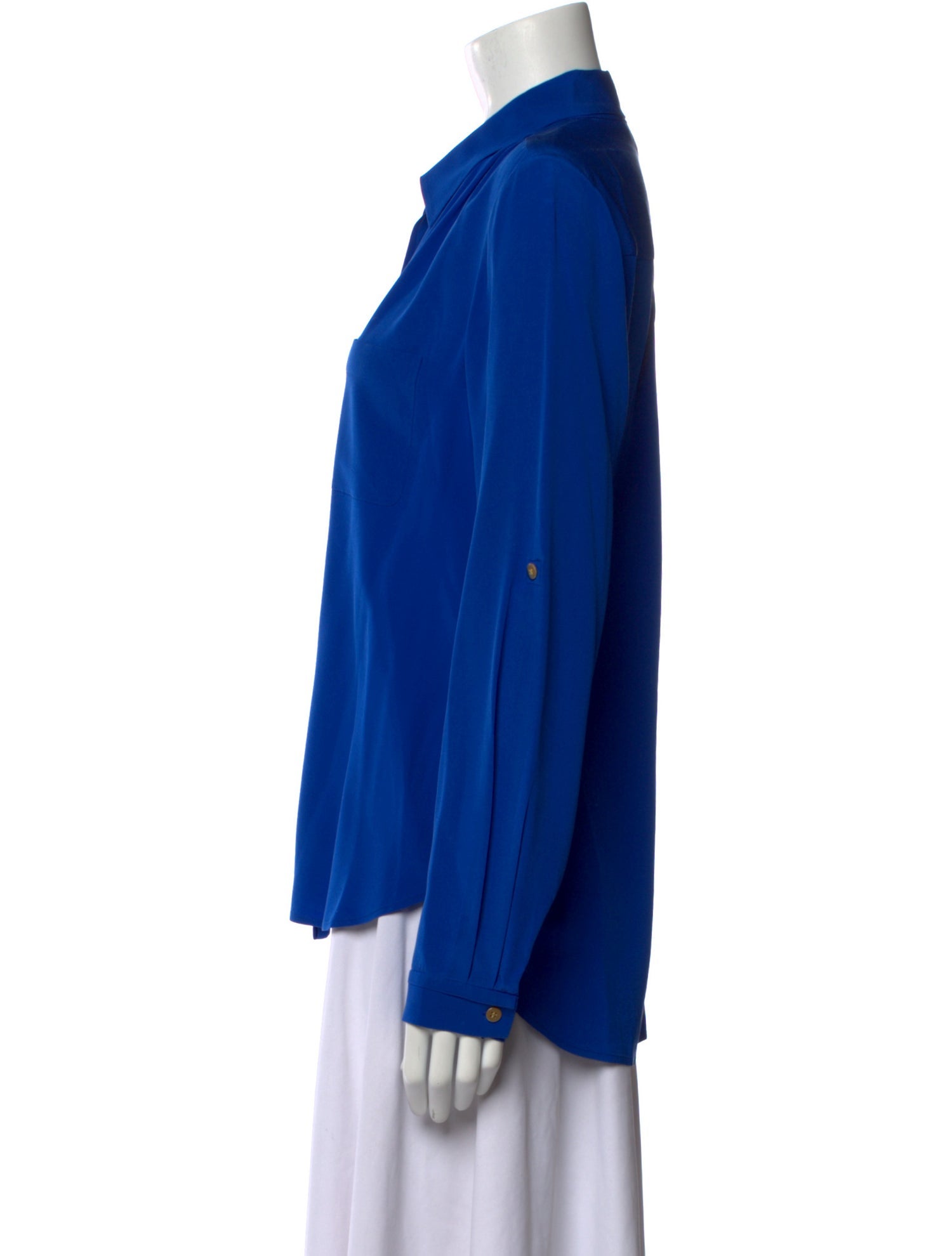 Diane von Furstenberg Silk Long Sleeve Blouse