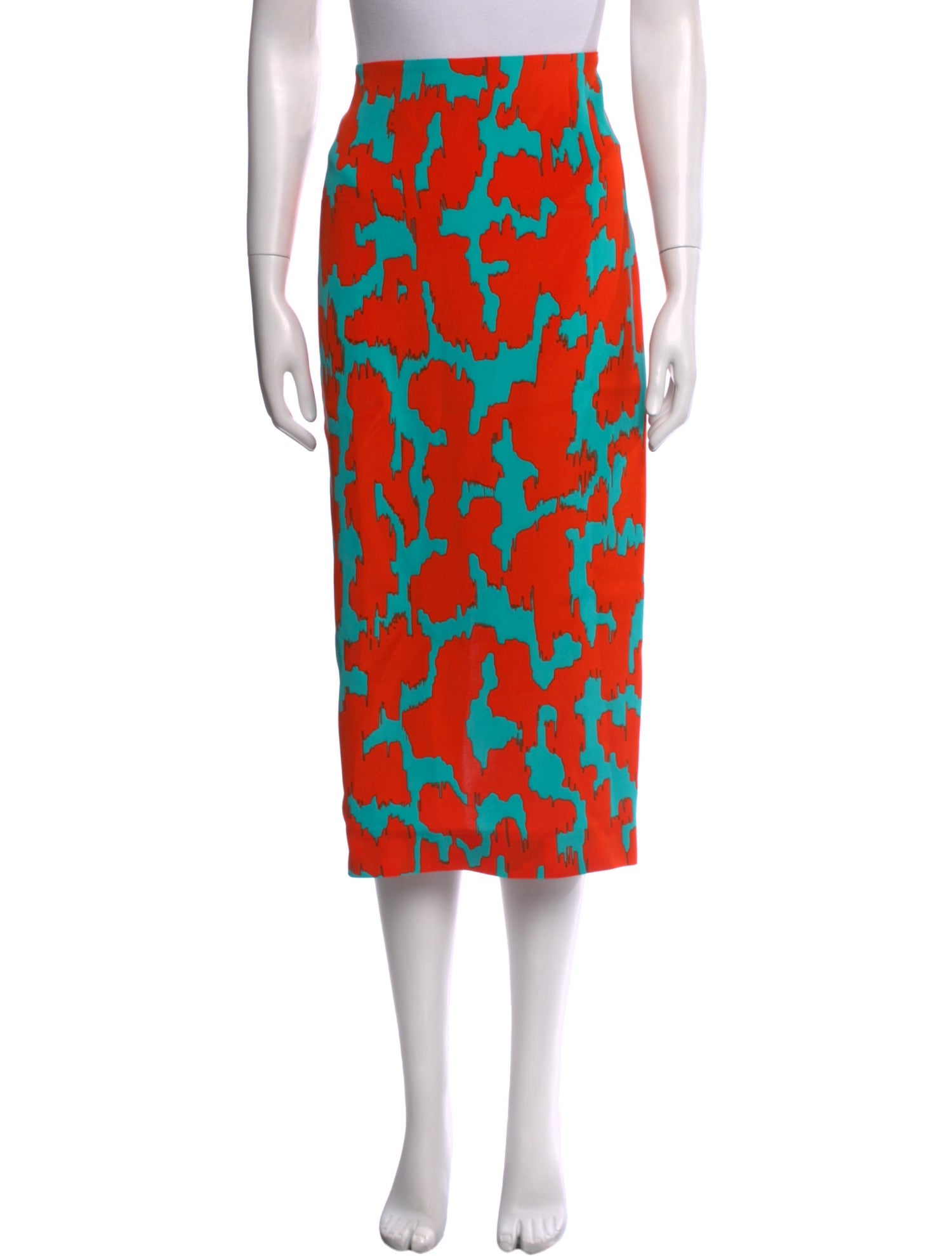 Diane von Furstenberg Printed Midi Length Skirt