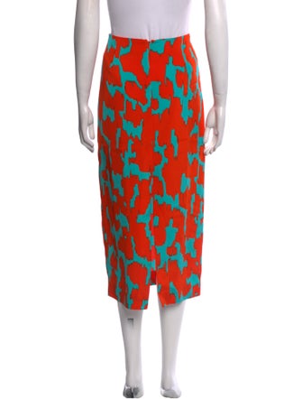 Diane von Furstenberg Printed Midi Length Skirt