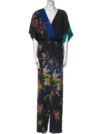 Diane von Furstenberg Silk Printed Jumpsuit