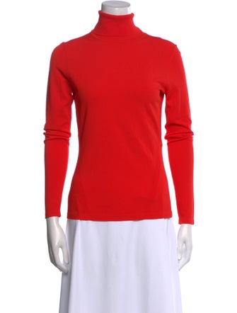 Diane von Furstenberg Turtleneck Three-Quarter Sleeve Top