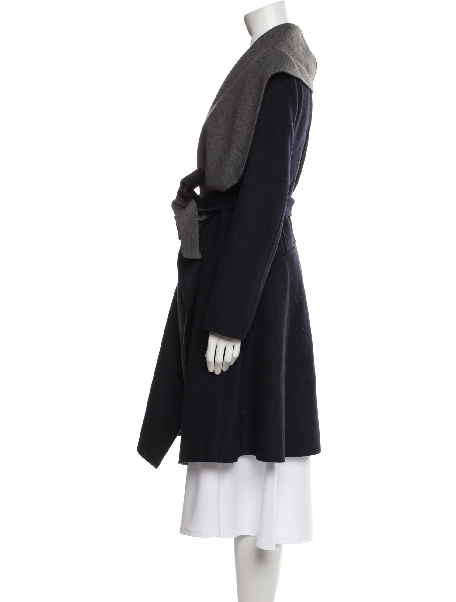 Diane von Furstenberg Wool Colorblock Pattern Coat