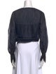 Diane von Furstenberg V-Neck Long Sleeve Crop Top