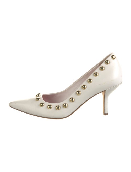 Diane von Furstenberg Leather Studded Accents Pumps