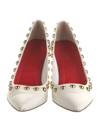 Diane von Furstenberg Leather Studded Accents Pumps